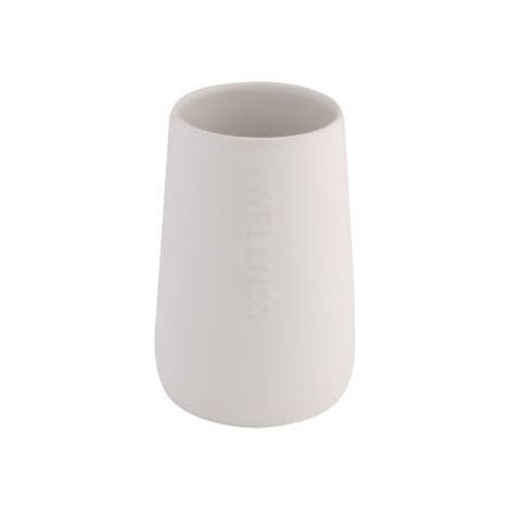 Mug de salle de bain bien-être en céramique blanche 500 ml (1/3)