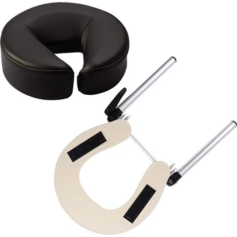 Massage appuie-tête - oreiller en forme de U réglable en aluminium pour lit et berceau visage - Équipement de beauté spa