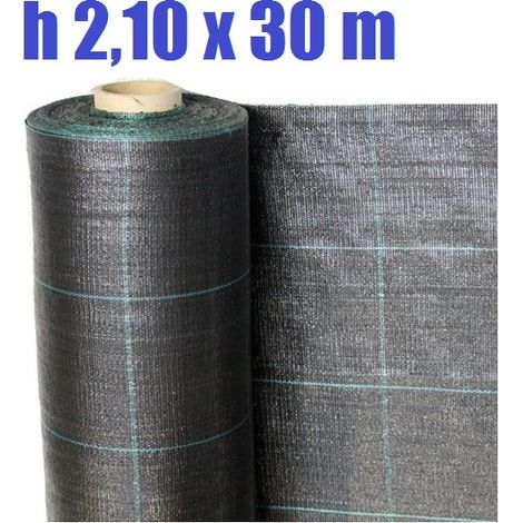 TELO PER PACCIAMATURA NERO QUADRETTATO TESSUTO POLIPROPILENE ANTISTRAPPO - mt 30 x 2,10 H