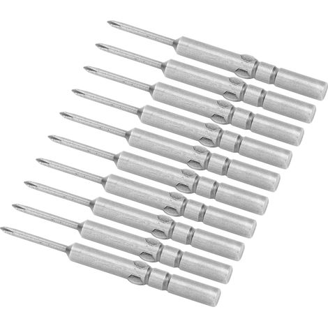 10-teiliges Set elektrischer Kreuzschlitzschraubendreher-Bits, stark magnetisch, rutschfest, gehärtet, 2,5 mm (1/5)