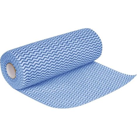 Chiffon non tissé bleu - Rouleau de 100 chiffons - Jantex (1/4)