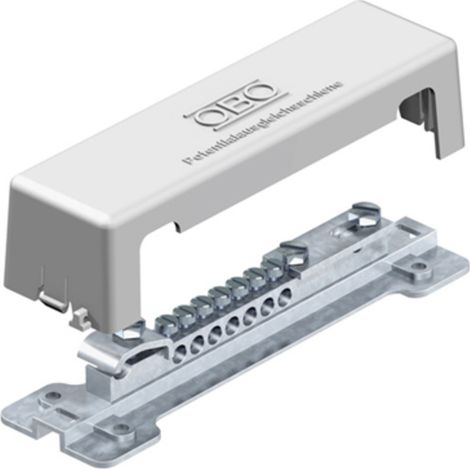 Potentialausgleichsschiene obo rail 1809 Nickel-Messing Kontakt 100 kA