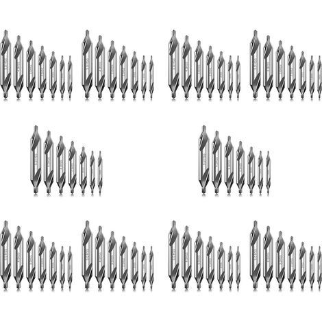 70 Pièces Séries Ensemble de Forets à Centrer de Forets à Angle de 60 Degrés Outils de Fraisage pour Le Travail Des Métaux (1/5)