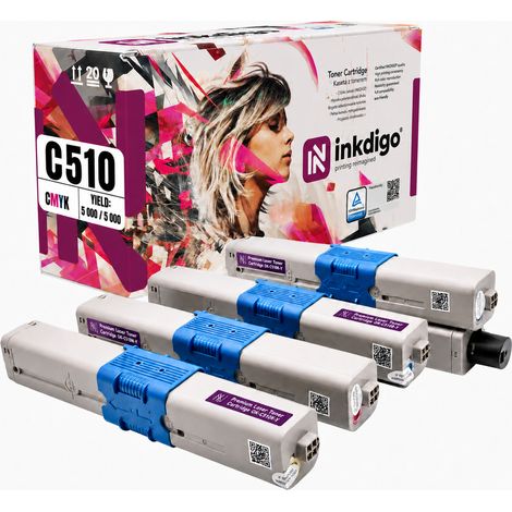 Inkdigo Toner 44469804-44469722 kompatibel mit OKI C510DN MC561DN C530DN TÜV-Zertifikat (1/5)