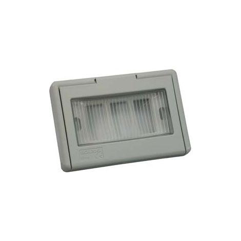 SCATOLA DA INCASSO PORTAFRUTTI 3P PORTELLO A FINESTRA IP44- - mm.122x16x83h. - (1733.G) - 5 pezzi MARLANVIL