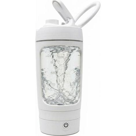 KLVGTIFS PU – 630 ml elektrischer Protein-Shaker – USB-wiederaufladbarer Tritan-Mixer für Fitness und Sport – Weiß (1/5)