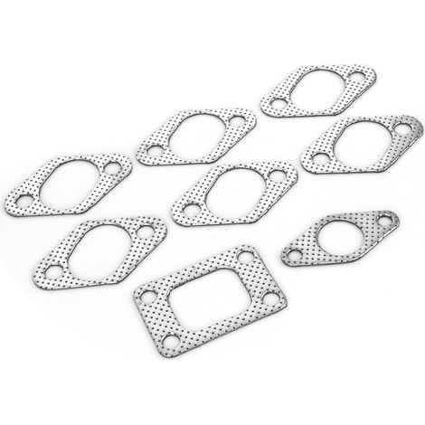 Joint de collecteur d'échappement, 8 pièces ensemble de joints de collecteur d'échappement de voiture pour SKYLINE R32 RB20DET / R33 RB25DET joint de collecteur de sortie. (1/5)