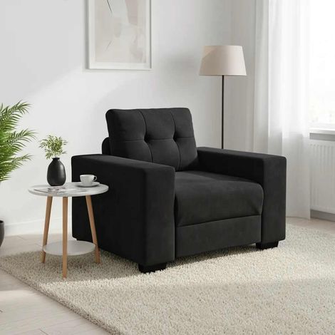 Sessel Schwarz 100x78x80 cm Samt (1/5)