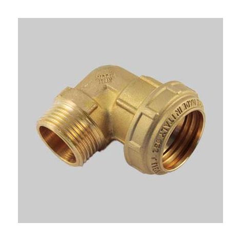 RACCORDO CURVO MASCHIO PN 25 COBRARING  50 x 11/2     TIEMME