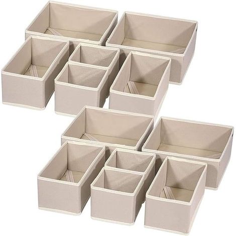 Faltbares Schubladenorganizer Set, 12 teilig Kleiderschrank Organizer mit mehreren Fächern (1/5)
