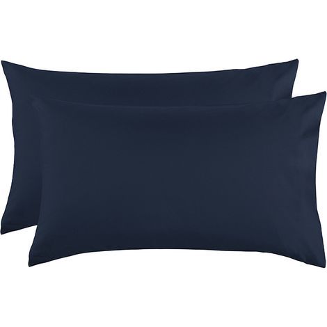 Lot de 2 taies d\'oreiller 51x76 cm en microfibre polyester – Douceur exceptionnelle – Lavable jusqu\'à 60 °C – Fermeture à rabat (1/3)
