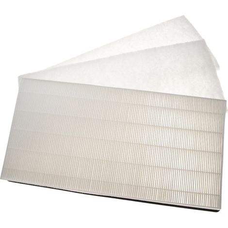 vhbw Air Filter Set compatible with Vallox ValloPlus 500 SE, 500 SE Sole Ventilation Devices - 3-Part Kit White (1/3)