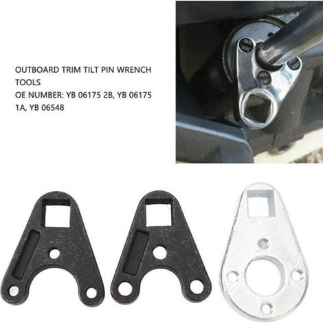 Clé à molette pour axe de trim hors-bord, acier allié MT0004 MT0006 MT0009, pour capuchons d'extrémité de direction hy (1/4)