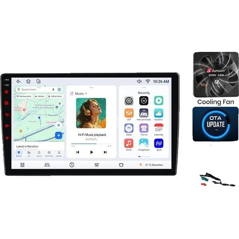 Autoradio, dimensioni del display, connettività wireless, compatibile con Ford New Transit 2009-2019, V7 (4GB 64GB) (1/2)