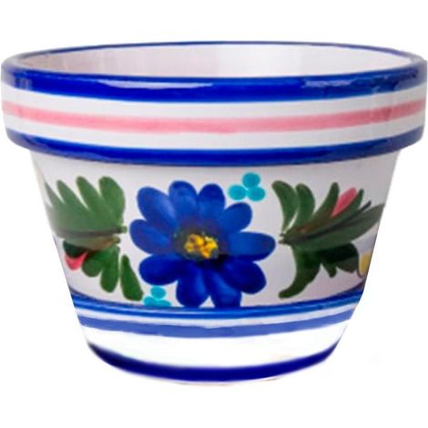 MACETA BAJA CERAMICA FLOR 18,5x31,5 CM (1/2)