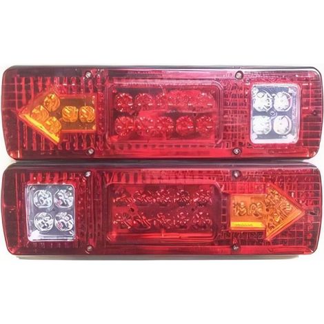 Feu arrière 2X LED 19 LED 12V pour camions, caravanes, camionnettes, remorques pour bateaux (1/5)