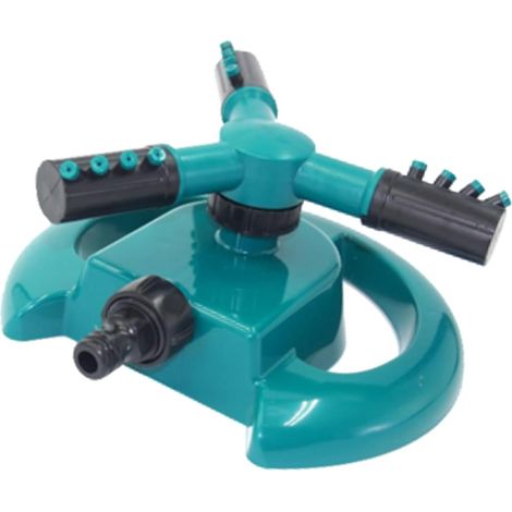 Arroseur de jardin Limiwulw, système d'irrigation automatique rotatif à 360° avec arroseur rond à 3 bras pour l'arrosage des plantes de jardin. (1/5)