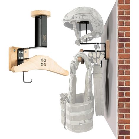 Support de Casque de Moto Mural, Porte Casque Mural pour Gilet Tactique Porte-Plaque de Casque (1/5)
