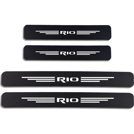 (Pour Rio Blanc) Autocollants de protection de seuil de porte,protection de bas de porte,couvre-pédales,accessoires auto pour Kia Rio 3 4 K2 K3 X-Line Tonic (1/3)