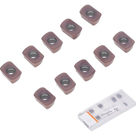 10 plaquettes carbure revêtues amovibles pour tournage et fraisage CNC, outil de coupe indexable pour acier (1/5)