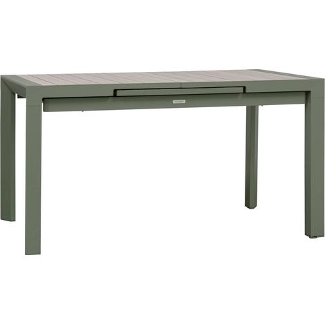 Gartentisch für 8 Personen ausziehbar Evasion beige Leinen Lorbeerblatt - Hespéride