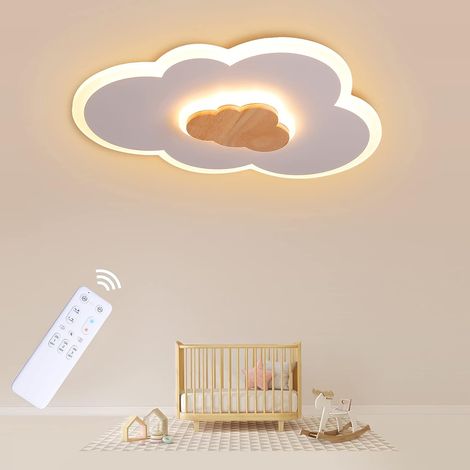 Cloud LED-Deckenlampe, 26 W LED-Deckenleuchte, 500 mm x 369 mm x 50 mm, dimmbar mit Fernbedienung 3000 K – 6000 K, moderne weiße Deckenlampen für Kinder, Schlafzimmer (1/5)