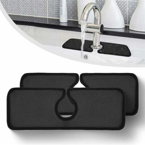 Tapis de robinet de cuisine Évier de cuisine Splash Guard Tapis d'évier de cuisine Robinet Splash Guard Robinet Splash Catcher Évier Splash Guard Derrière le robinet Évier, 2PCS (6313.5CM ) (1/4)
