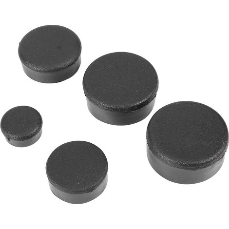 Lot de 5 bouchons cache-trous cadre moto en caoutchouc noir déco pour Suzuki Hayabusa 1300 GSX1300R GSXR 1300 99-15 (1/5)