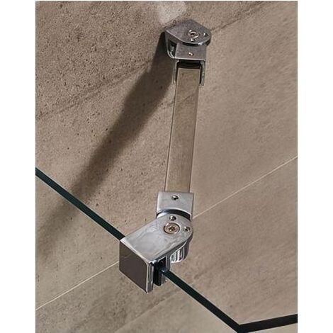 Barre de fixation pour paroi de douche - acier inoxydable 304-40 cm de longueur - Convient au verre de 8 à 12 mm d'épaisseur (1/5)
