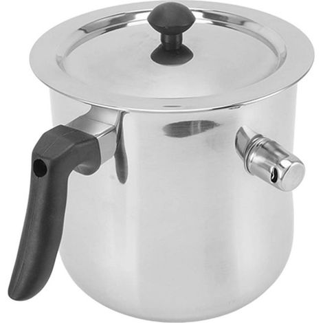 Pot de fusion en acier inoxydable, adapté à la cire d'abeille et à l'apiculture (2,5 litres) (1/5)
