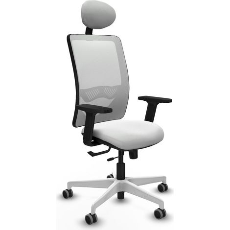 Sedia da ufficio piqueras y crespo Zulema bianco mesh regolabile (1/2)