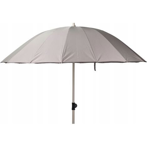 Sombrilla de jardín de aluminio y tejido UV, gris claro, 220 cm