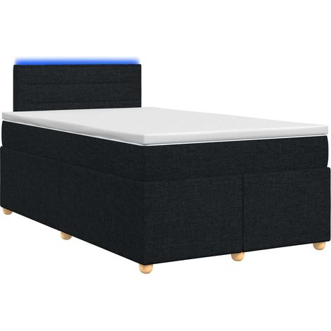 Maison Exclusive - Letto box spring con materasso Nero 120 x 200 cm Tessuto (1/5)