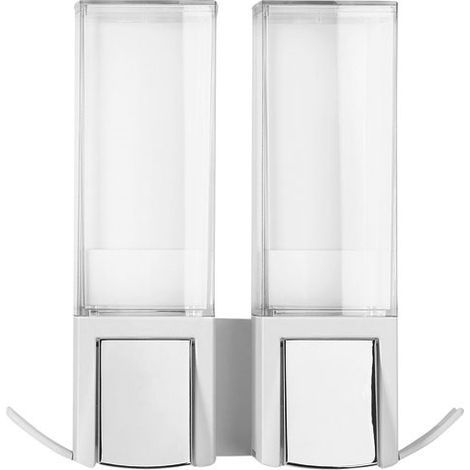 COMPACTOR - Double distributeur de savon mural blanc (1/5)
