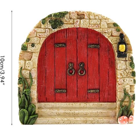 Porte féerique pour arbres, miniature de jardin féerique, accessoires de décoration extérieure, sculpture décorative pour chambre d'enfant, arbres muraux (1/5)