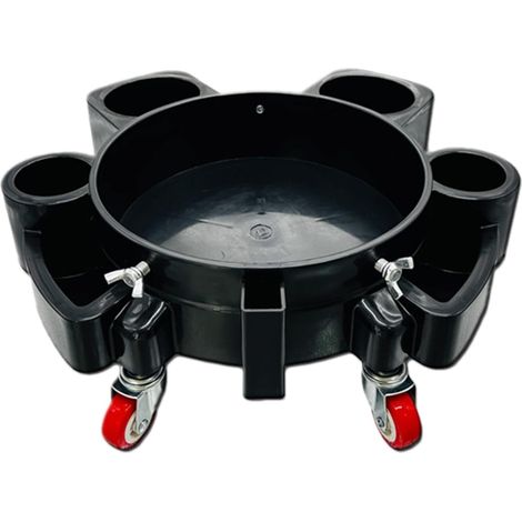 Rouleau de seau de lavage de voiture, chariot de seau amovible avec 5 roues Rouleau de lavage facile à presser, outils de lavage de voiture robustes pour les détails et le cirage (1/5)