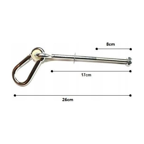 Connettore per moschettone per cinghia da 17 cm