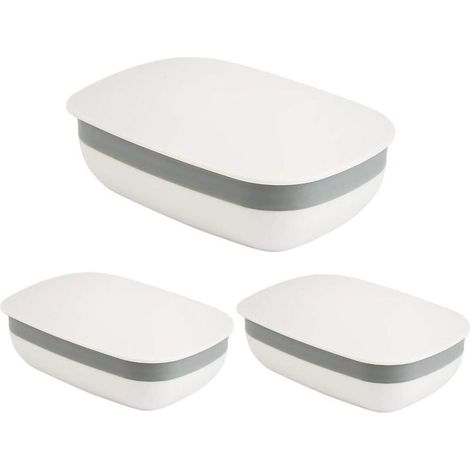 Porte-Savon de Voyage, Plastique Porte Savon, Boîtes de Savon avec Couvercle Voyage Savon Porte Boîte Porte Savon pour Les Voyages avec Bonne étanchéité Portable et Anti-fuites (3) (1/5)