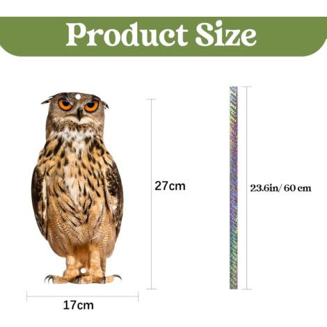 Kit 4 Gufi Artificiali per Deterrenza Uccelli – Perfetto per Giardini e Frutteti (1/4)
