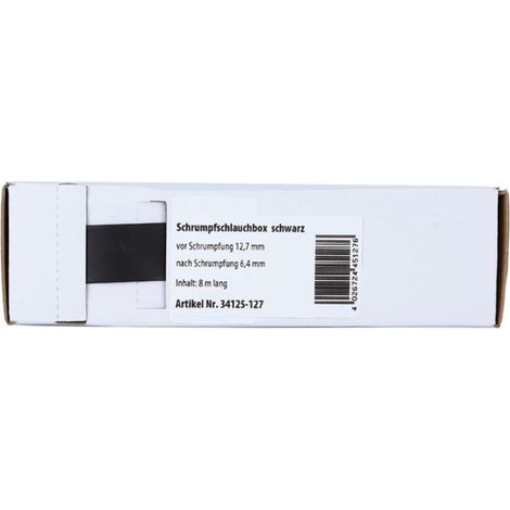 Gaine thermoretractable noire D12.7mm 8m