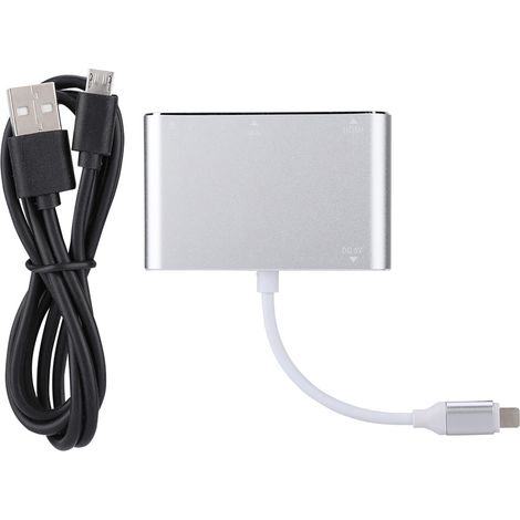 Adaptateur Lightning vers HDMI VGA Audio Hub pour iPhone 5 6 7 iPad - Convertisseur Multifonction (1/5)