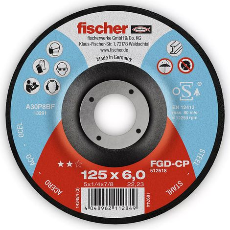 Disque FGD-CP, 125x6x22.23, Ébauche carbone Fischer 512518 (1/5)