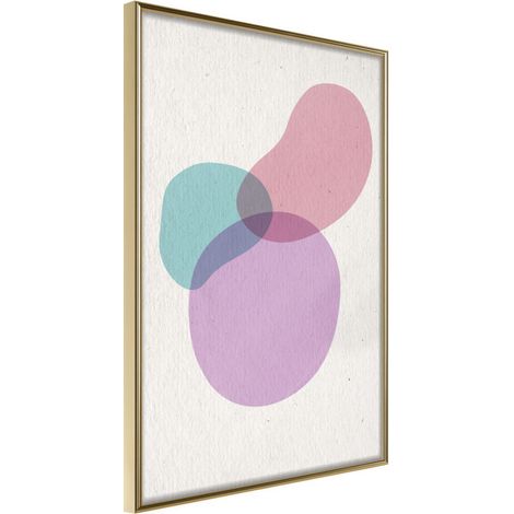 Affiche Murale Encadrée "Pastel Sets I" 40 x 60 cm Or (1/2)