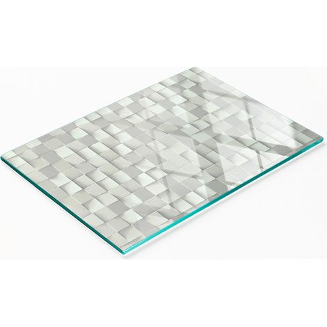 Tabla de cocina de vidrio templado con figuras geométricas gráficas 80x52 cm (1/5)