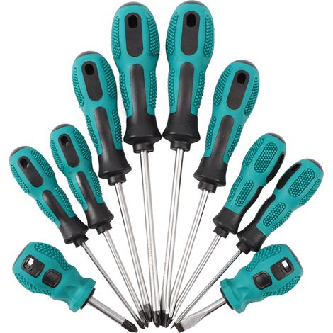 10-teiliges Schraubendreher-Set mit starkem Magneten, multifunktional, für Reparaturen an Haushaltsgeräten, Maschinen und Heimwerkerprojekten. (1/5)