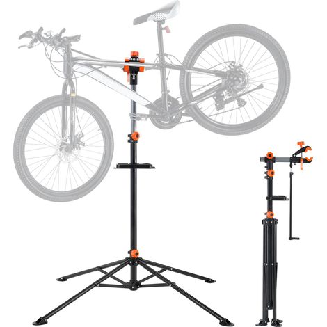 Entretien vélo facile, pied d'atelier vélo pliable avec pince 360° réglable et porte-outils, jusqu'à 36,3 kg (1/5)