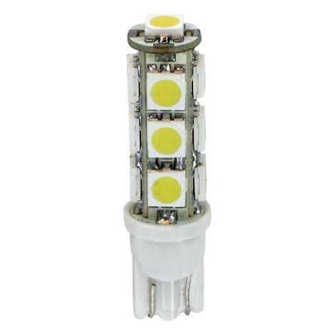 12V Hyper-Led 39 - 13 SMD x 3 chips - (T10) - W2,1x9,5d - 2 pz  - D/Blister - Bianco - Doppia polarità (1/4)