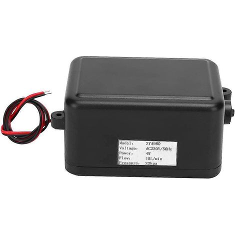 Pompe à air à haut débit ZYA980 4W Mini pompe à air en plastique technique AC220V 50Hz (ZYA980·15) (1/2)