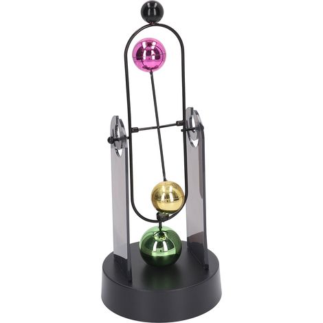 Bille métallique magnétique électrique en mouvement perpétuel, jouet anti-stress pour bureau, décoration de table colorée. (1/5)