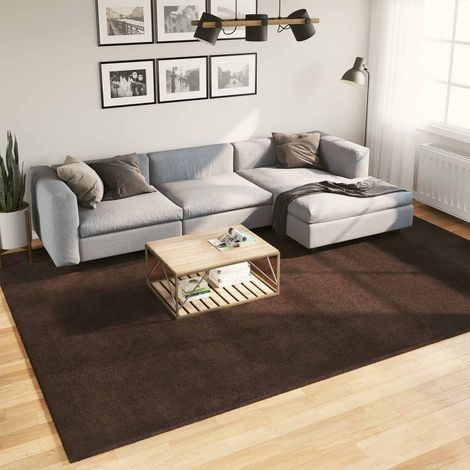 Medium Pile Soft and Washable Rug HUARTE Brown 340 x 240 cm vidaXL